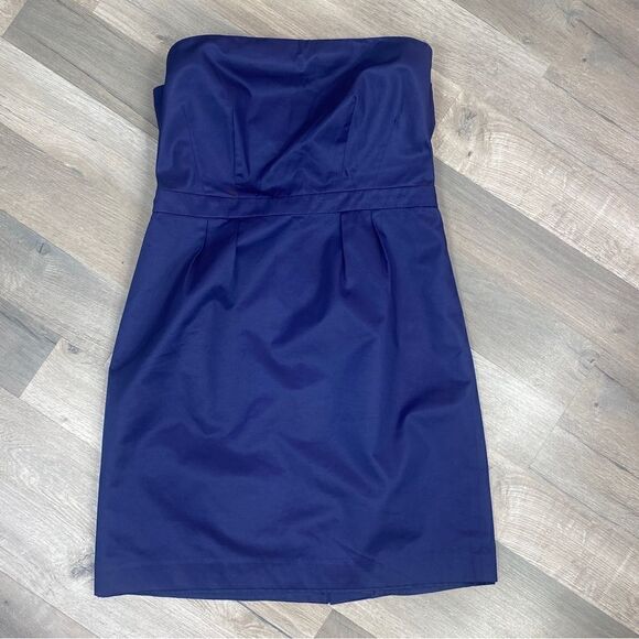 Limited Edition Strapless Sheath Pencil Dress Blue 10 - Picture 9 of 12